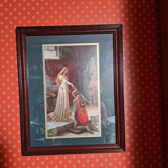 Queen and knight framed print - Picture 1 of 4